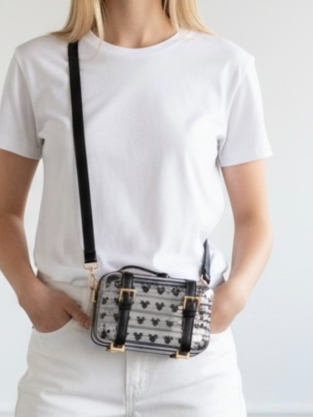 NEW Disney Mickey Mouse Clear Hard-Shell Crossbody Purse NWT